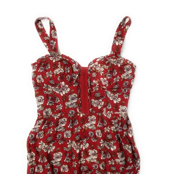 AMERICAN EAGLE Floral Wide Leg Jumpsuit Size 0 - Picture 3 of 8